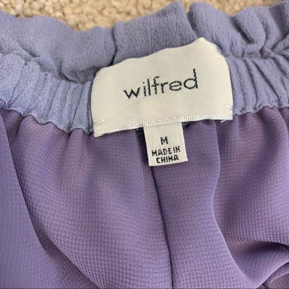 Aritzia Wilfred Montrouge purple shorts M elastic drawstring waistband pocket🔥 - Picture 5 of 10